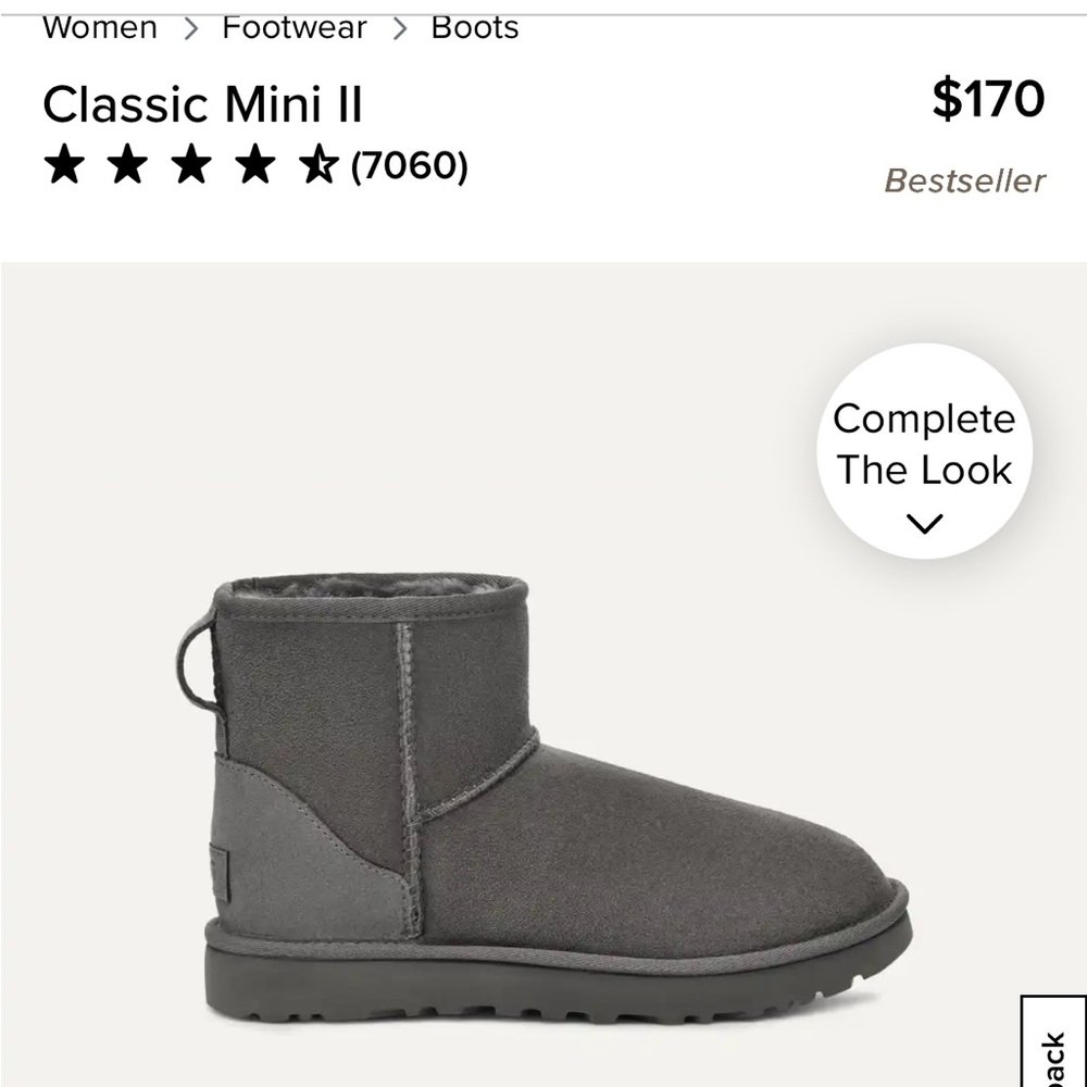UGG Charcoal Suede Ankle Boots